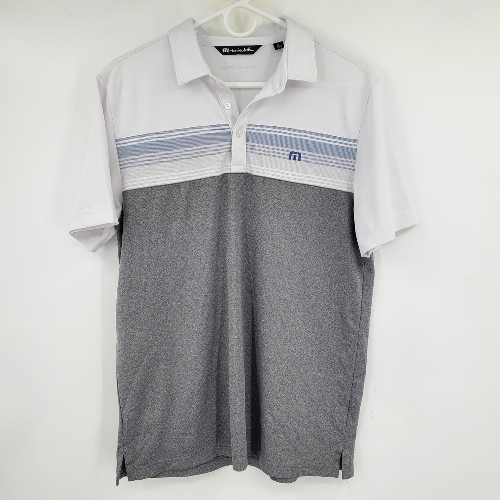 Travis Mathew Honokalani Colorblock Stripe Polo Colorblock Stripe Golf‎ Shirt M